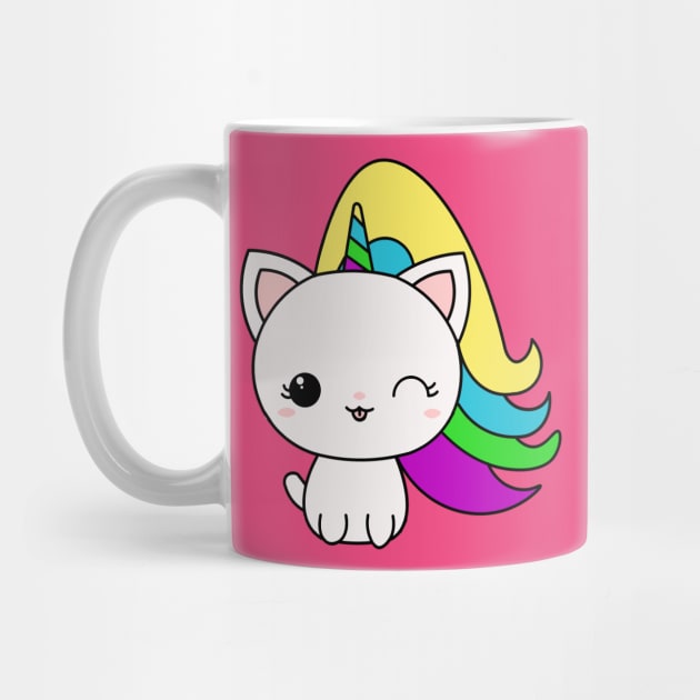 Unicat Unicorn Kawaii Cat by charlescheshire